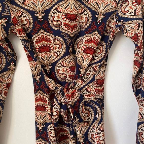 Tenki Multicolor Paisley Long Sleeve Bodycon Dress - Picture 2 of 5